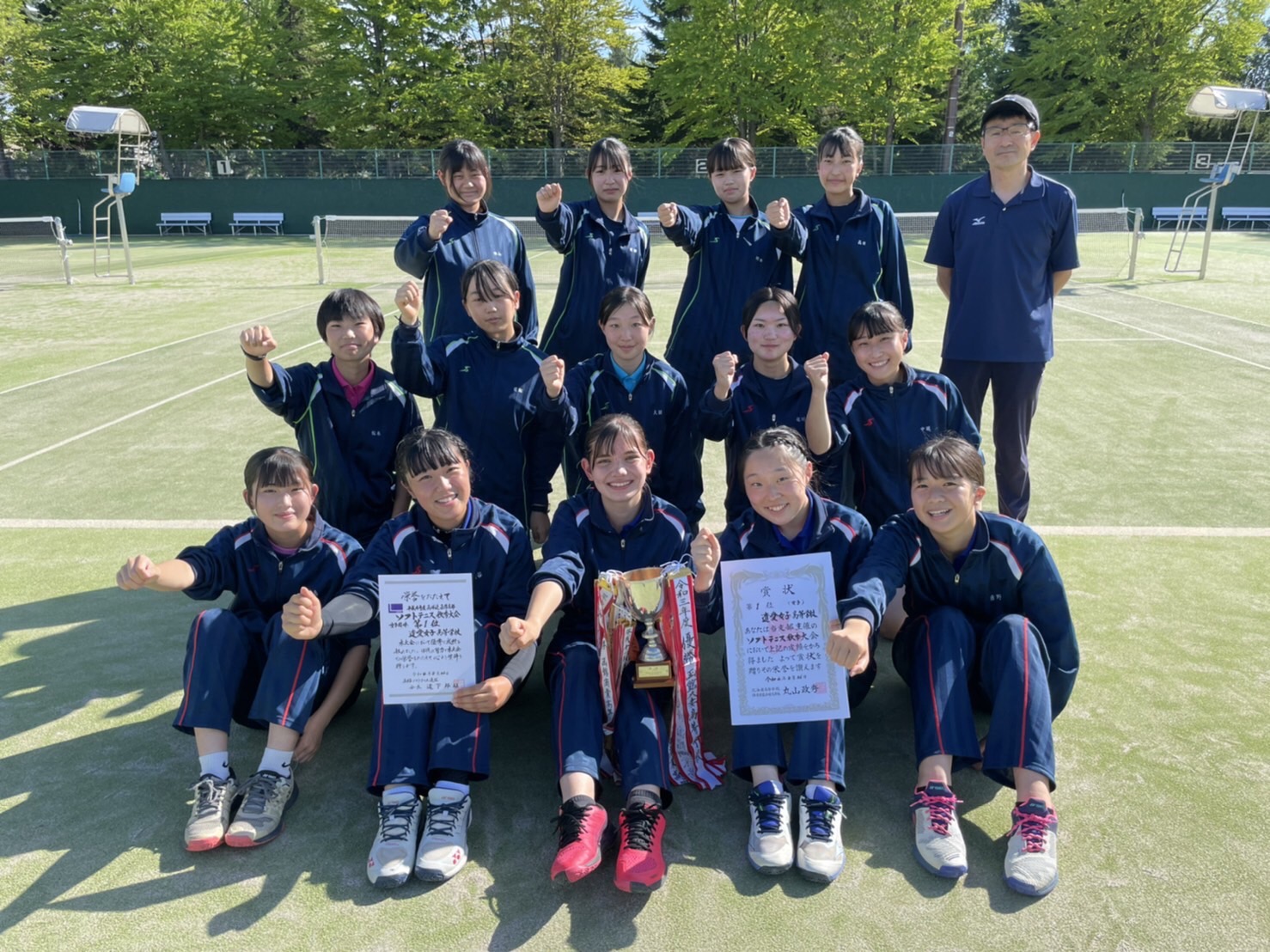 高体連函館支部ソフトテニス秋季大会　女子団体【優勝】しました‼️